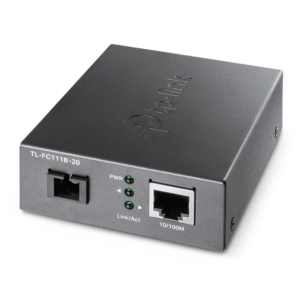 TP-Link TL-FC111B-20 | Media converter | 1x SC/UPC, 1x RJ45 100Mb/s, 1310 nm TX, 1550 nm RX, WDM Dystans transmisji4-20km