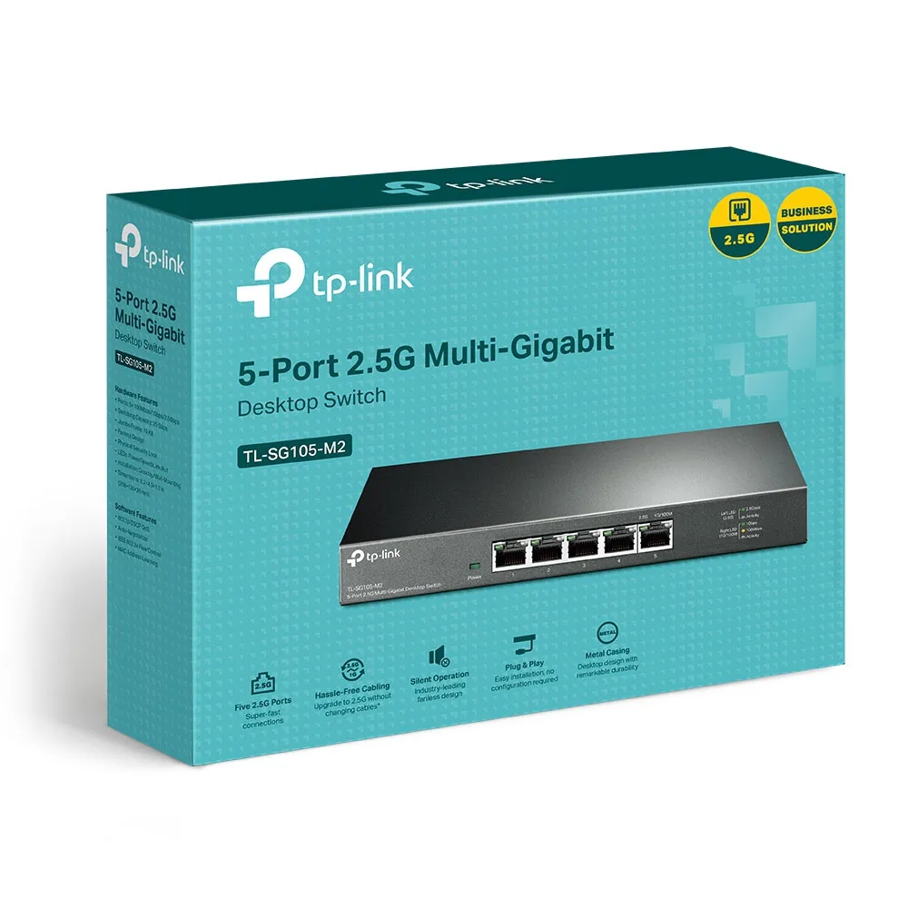 TP-LINK TL-SG105-M2 5-PORT MULTI-GIGABIT SWITCH Typ obudowyDesktop