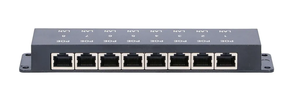 Extralink 8 Puertos | PoE Inyector | 8x 100Mb/s RJ45 Prędkość transmisji danychFast Ethernet