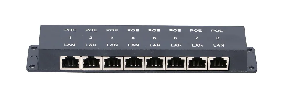 Extralink 8 Puertos | PoE Inyector | 8x 100Mb/s RJ45 4