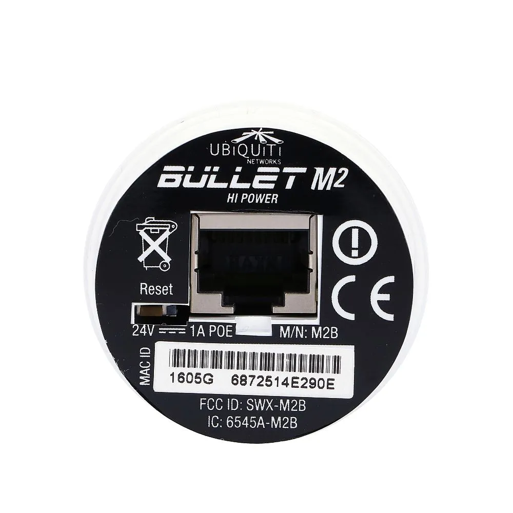Ubiquiti BM2HP | CPE | Bullet M2 HP, 2,4GHz, 1x RJ45 100Mb/s Standard sieci LANFast Ethernet 10/100Mb/s