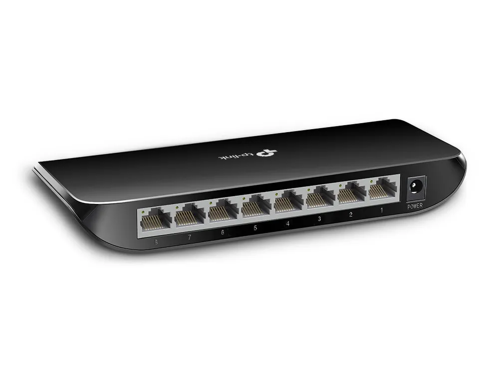 TP-Link TL-SG1008D | Switch | 8x RJ45 1000Mb/s, Desktop Standard sieci LANGigabit Ethernet 10/100/1000 Mb/s