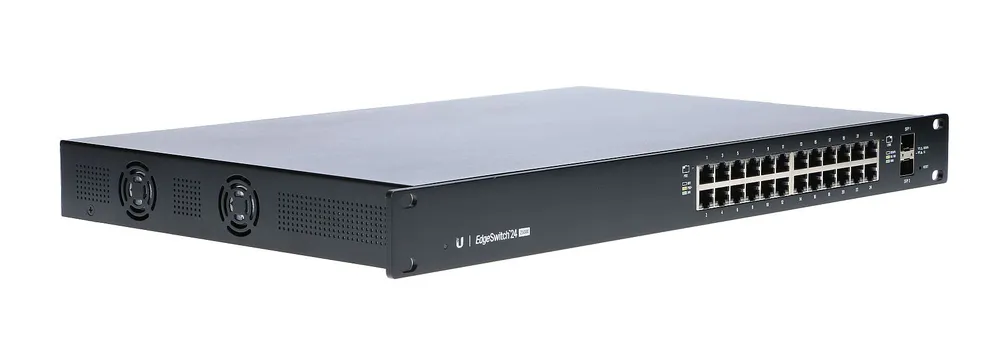 Ubiquiti ES-24-250W | Switch | EdgeMAX EdgeSwitch, 24x RJ45 1000Mb/s PoE+, 2x SFP, 250W Typ obudowyRack (1U)