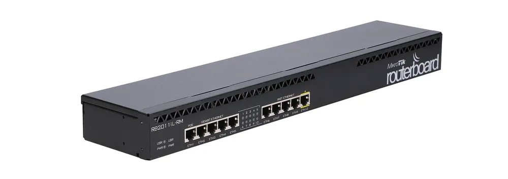 MikroTik RB2011iL-RM | Router | 5x RJ45 100Mb/s, 5x RJ45 1000Mb/s Ilość rdzeni CPU1