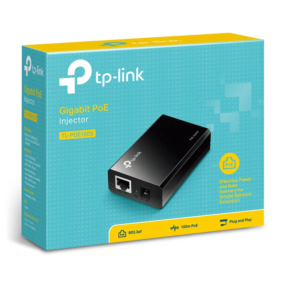 TP-Link TL-POE150S | PoE Injector | 2x RJ45 1000Mb/s, 15,4W, IEEE 802.3af 2