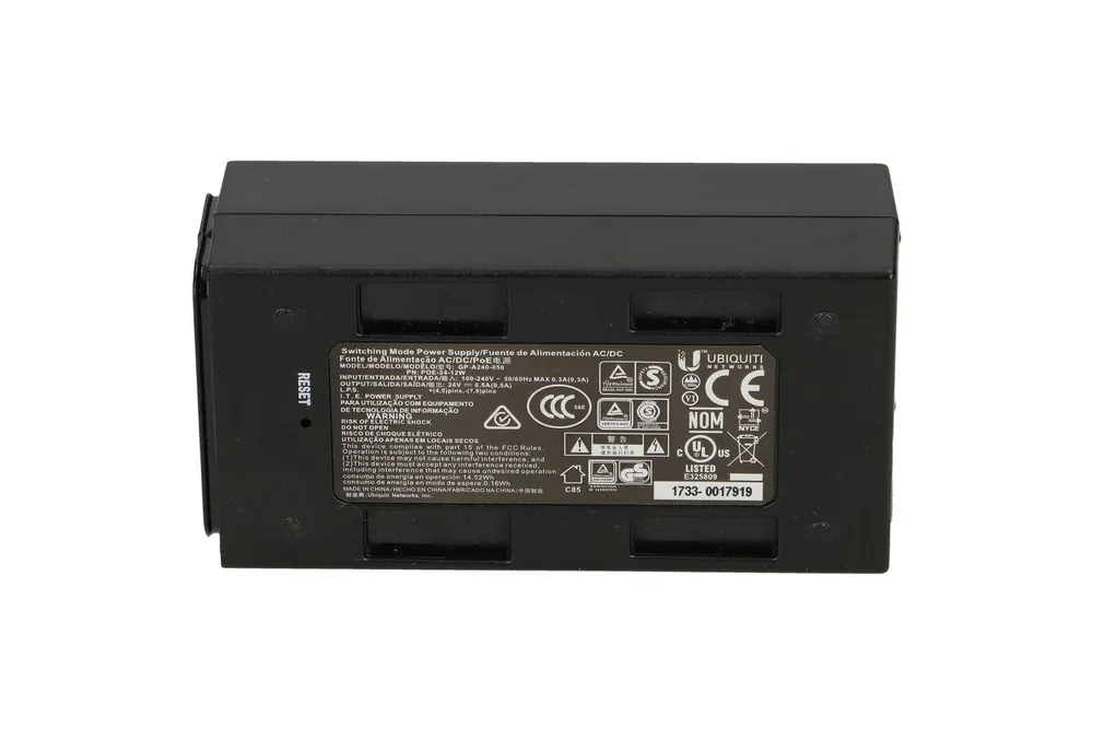 Ubiquiti POE-24-12W OEM | Fuente de alimentación PoE | 24V, 0,5A, 12W Typ wyjścia zasilaczaPoE 100Mb/s