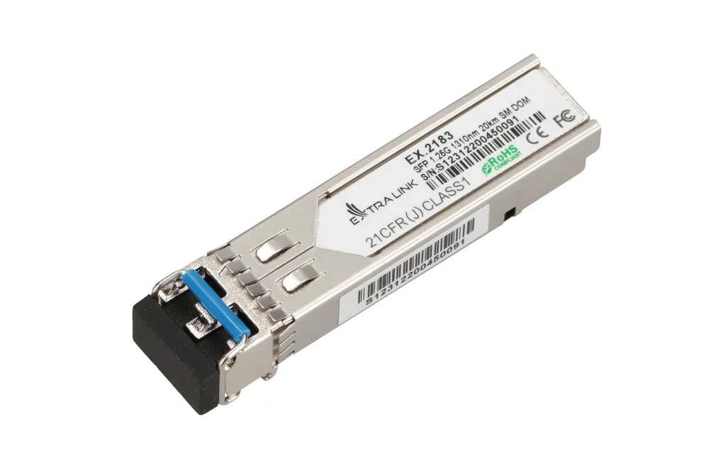 Extralink SFP 1.25G | SFP Módulo | 1,25Gbps, LC/UPC, 1310nm, 20km, single mode, DOM Dystans transmisji4-20km