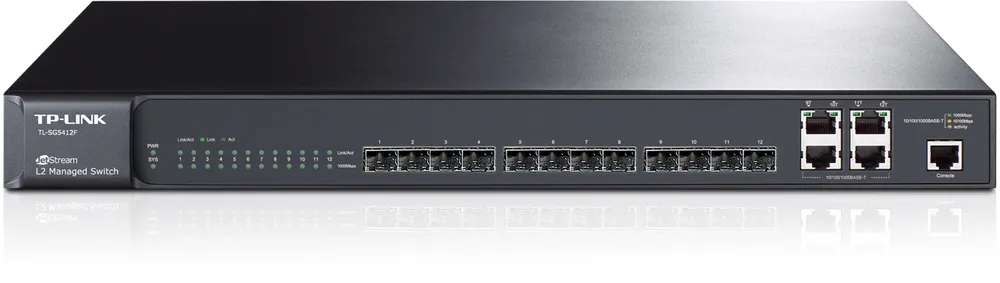 TP-Link TL-SG5412F | Switch | 12x SFP, 4x RJ45 1000Mb/s Combo, Rack, Managed