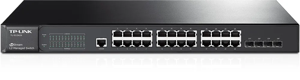 TP-Link TL-SG3424 | Switch | 24x RJ45 1000Mb/s, 4x SFP, Rack, Řízený