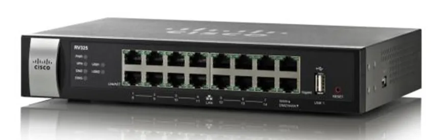 Cisco RV325-K9-G5 | Router 14x RJ45 1000 Mbps, 2x WAN, VPN, USB - Partner ufficiale