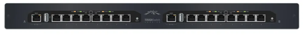 Ubiquiti TS-16-CARRIER | Switch | TOUGHSwitch 2x TS-8-PRO, 16x RJ45 1000Mb/s PoE, 300W