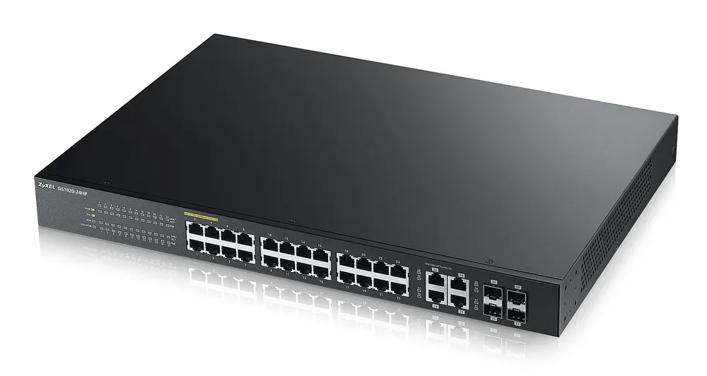 Zyxel GS1920-24HP | Switch | 24x RJ45 1000Mb/s PoE, 4x Combo RJ45/SFP, managed