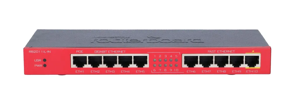 MikroTik RB2011iL-IN | Router | 5x RJ45 100Mb/s, 5x RJ45 1000Mb/s