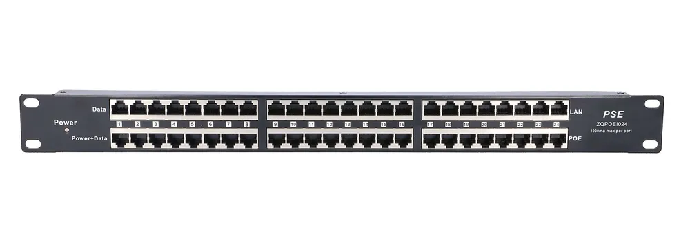 Extralink 24 Portový | PoE Injector | 24x 100Mb/s RJ45, Kryt Rack