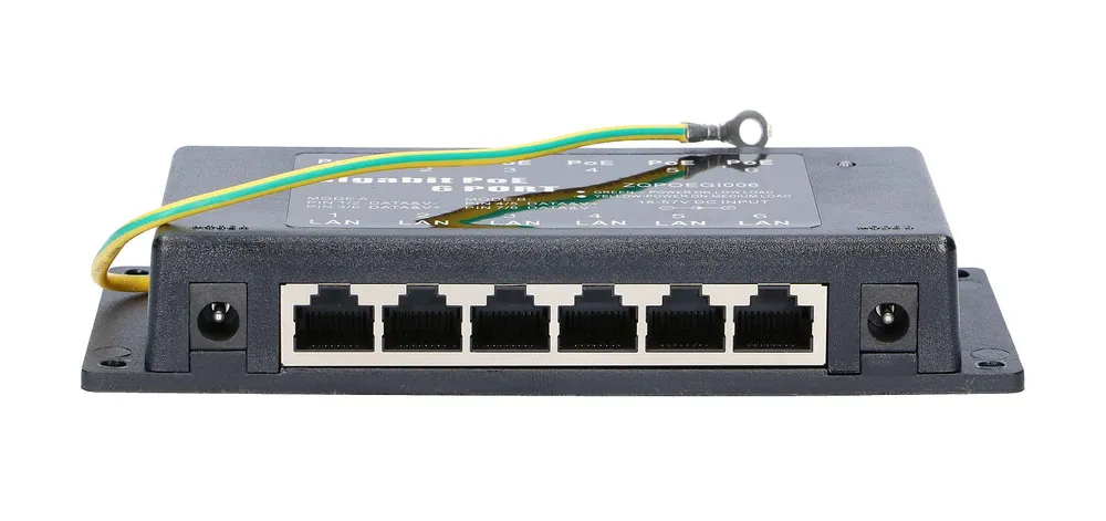 Extralink 6 Puertos | Gigabit PoE Inyector | 6x 1000Mb/s RJ45