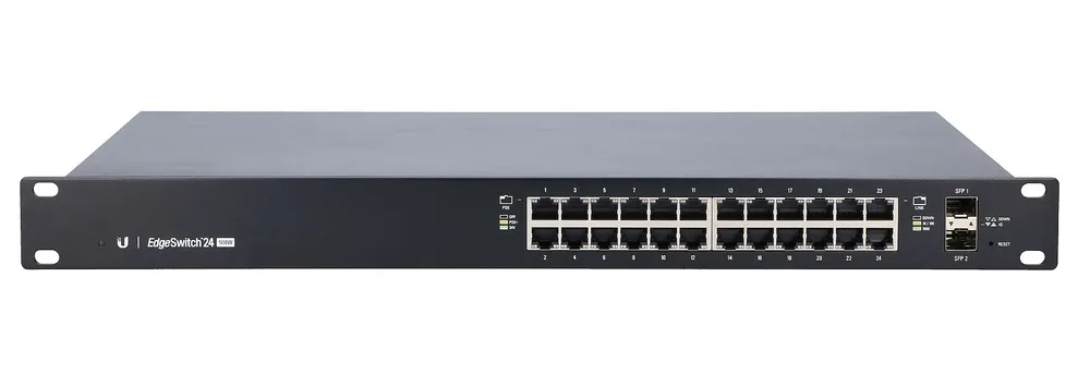 Ubiquiti ES-24-500W | Switch | EdgeMAX EdgeSwitch, 24x RJ45 1000Mb/s PoE+, 2x SFP, 500W