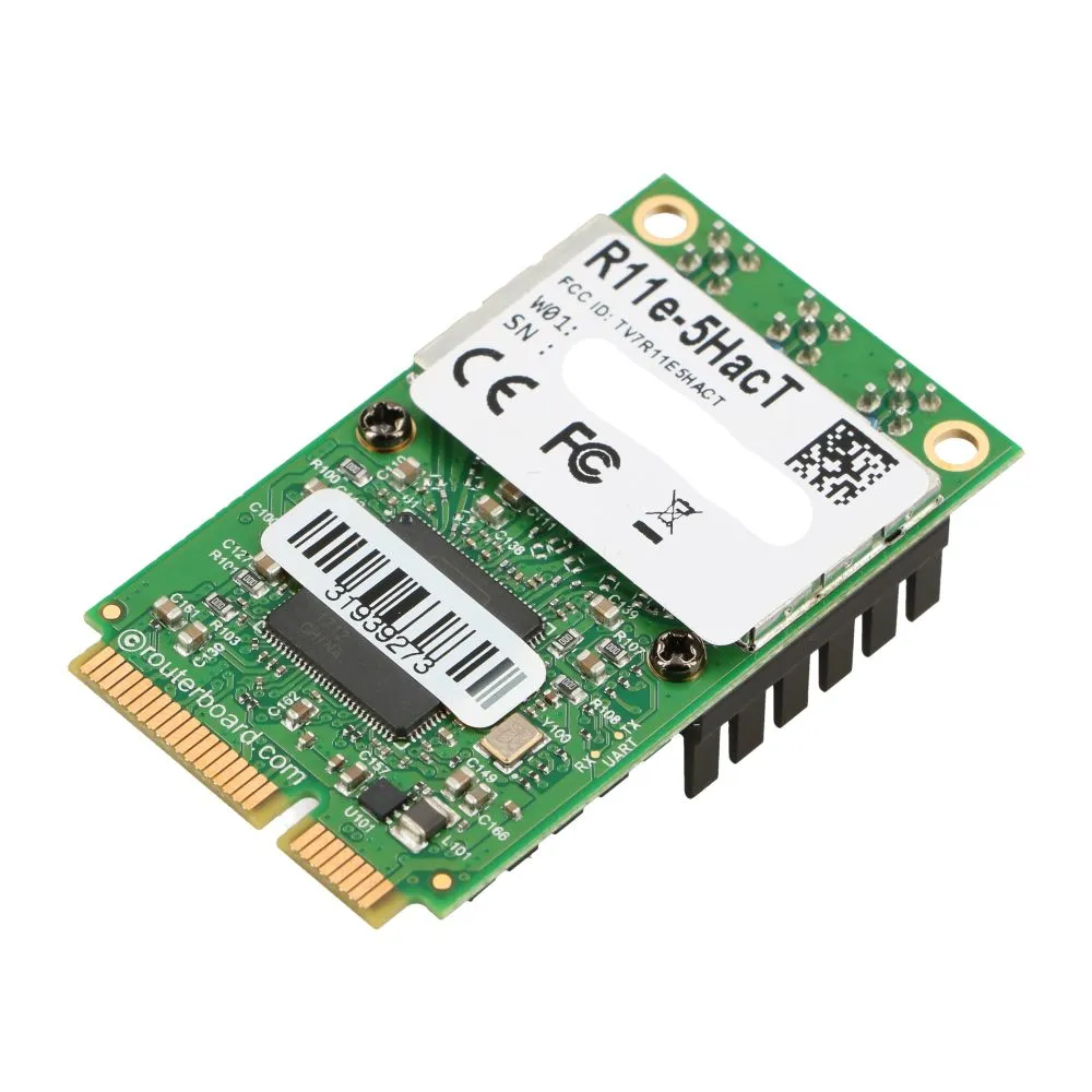 MikroTik R11e-5HacT | Tarjeta miniPCI-e | AC1300, 5GHz, 3x MMCX