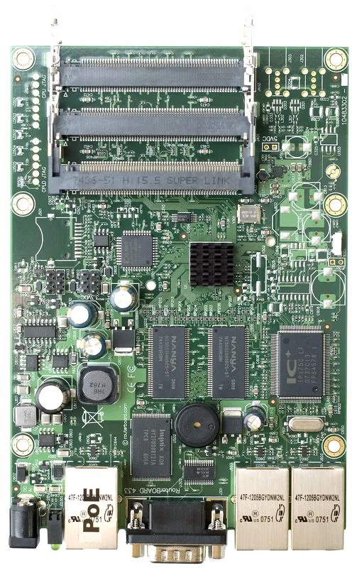 MikroTik RB433 | Router | 3x RJ45 100Mb/s, 3x miniPCI