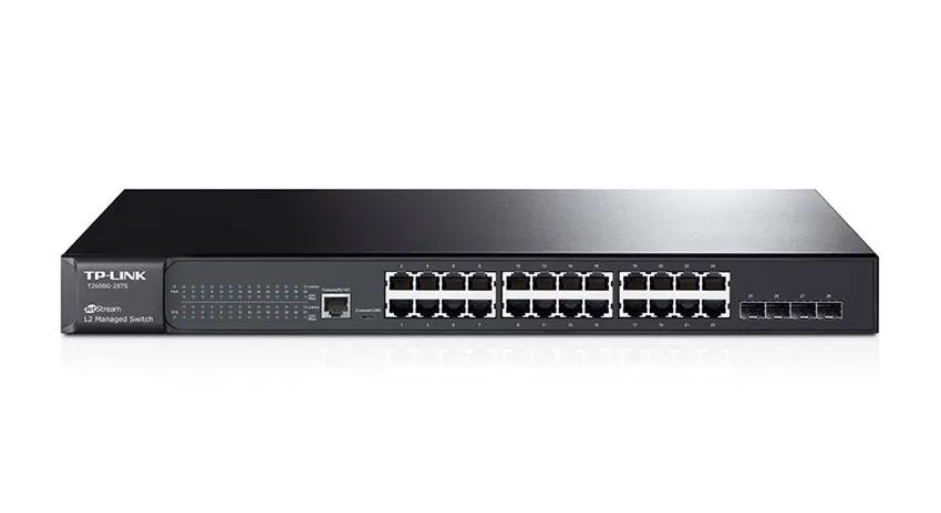TP-Link T2600G-28TS (TL-SG3424 | Switch | 24x RJ45 1000Mb/s, 4x SFP, Gerenciado
