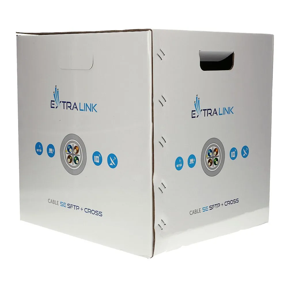 Extralink CAT5E SFTP (SF/UTP) Exterior | Par trenzado | 305M
