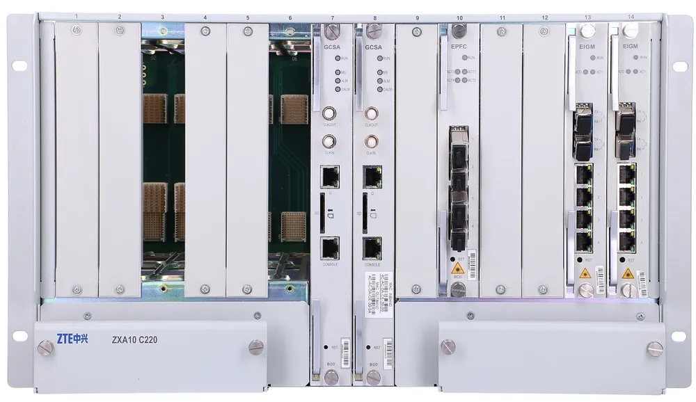 C220 | OLT | GPON, 2x EIG, 2x GCSA, 1x EPFC