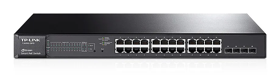 TP-Link T1600G-28PS (TL-SG2424P) | Switch | 24x RJ45 1000Mb/s, 4x SFP, PoE+, Gerenciado