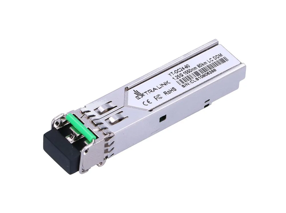 Extralink SFP 1.25G | Modul SFP | 1,25Gbps, LC/UPC, 1550nm, 80km, single mode, proM