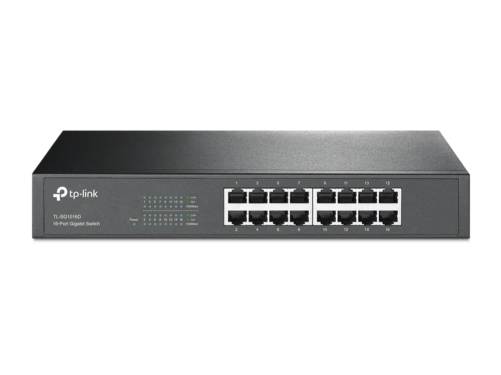 TP-Link TL-SG1016D | Switch | 16x RJ45 1000Mb/s, Rack, no gestionado