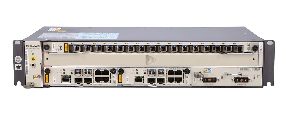 Huawei MA5608T | OLT | GPON, 16 port GPFD, 2x MCUD, + 2x 1.25 Gb/s Uplink, 2x 48V DC