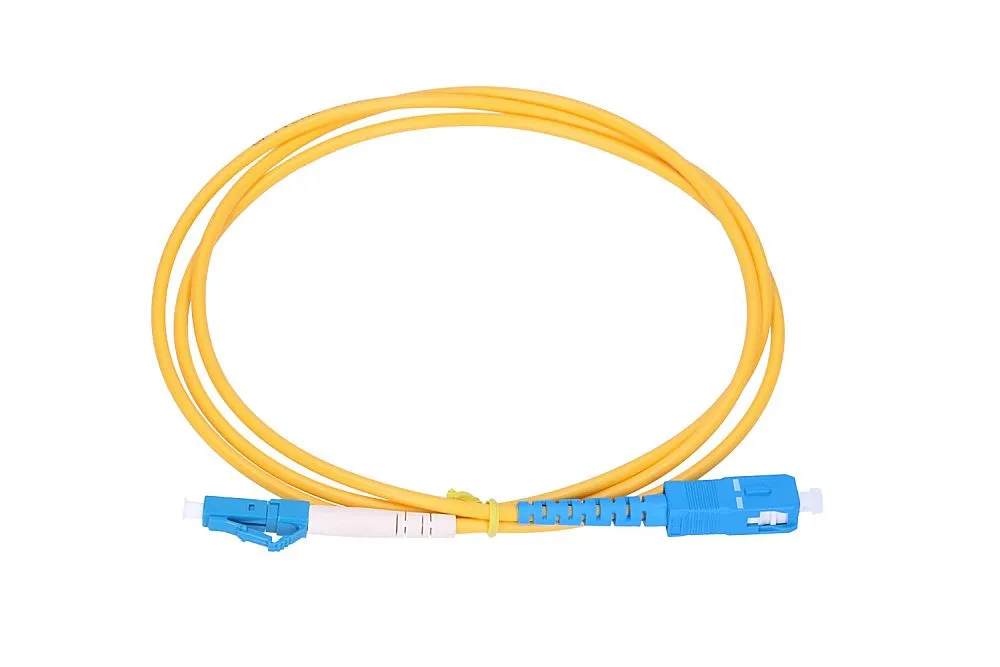 Extralink LC/UPC-SC/UPC | Patchcord | Jednomodowy, Simplex, G652D, 3mm, 1m