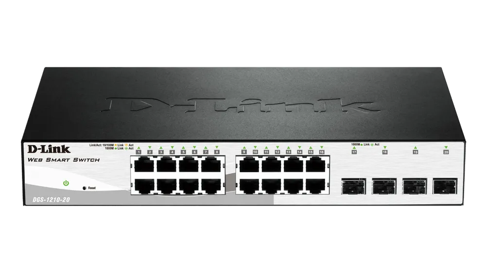 DGS-1210-20 | Switch | 16x RJ45 1000Mb/s, 4x SFP