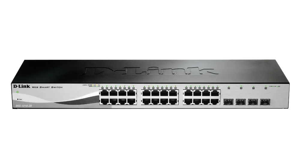D-LINK DGS-1210-28 28-PORT GIGABIT SMART MANAGED SWITCH 4 SFP (FANLESS)