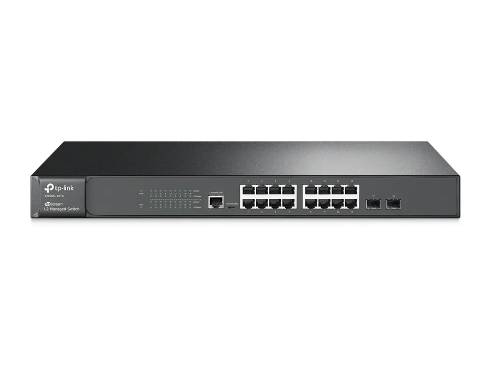 TP-Link T2600G-18TS | Switch | 16x RJ45 1000Mb/s, 2x SFP, Gestionado