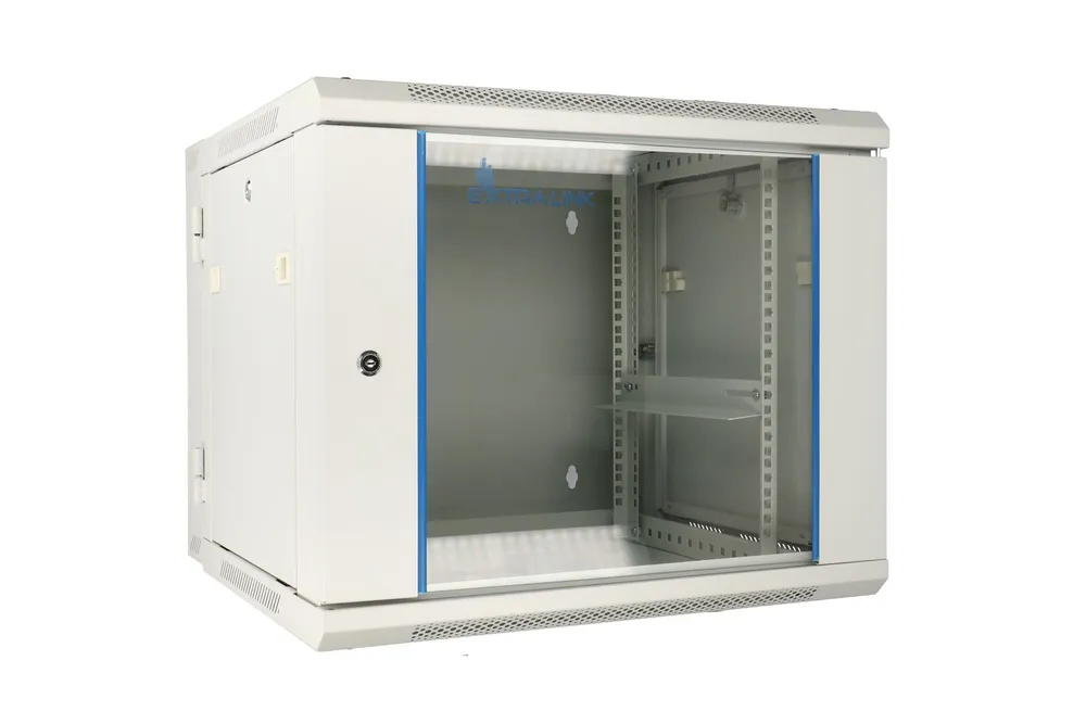 Extralink 9U 600x600 AZH Gris | Armario rackmount| montaje en la pared, tipo swing