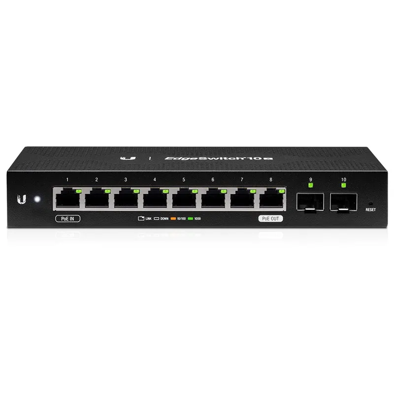 Ubiquiti ES-10X | Switch | EdgeMAX EdgeSwitch, 8x RJ45 1000Mb/s, 2x SFP, 1x PoE