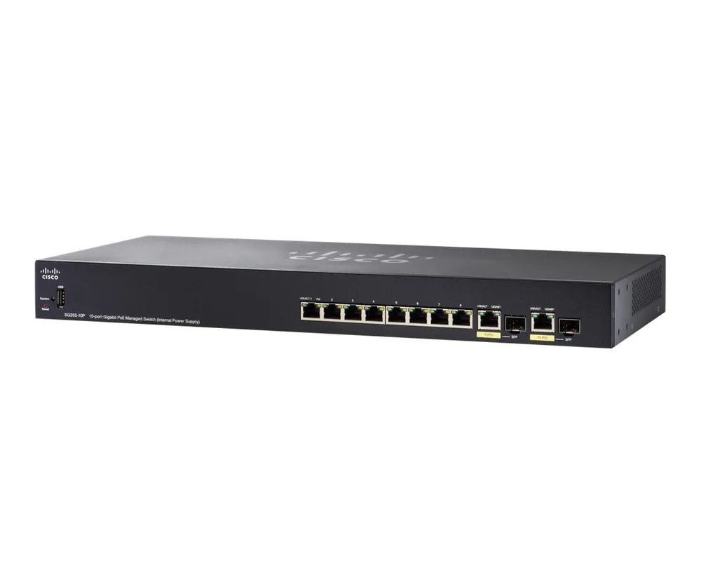 Cisco SG355-10P | Switch | 10x 1000Mb/s PoE, 62W, 2x Combo(RJ45/SFP) - Socio oficial de Cisco