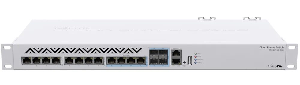 MicroTik CRS312-4C+8XG-RM | Schalter | 12x RJ45 10 Gigabit, 4x SFP+