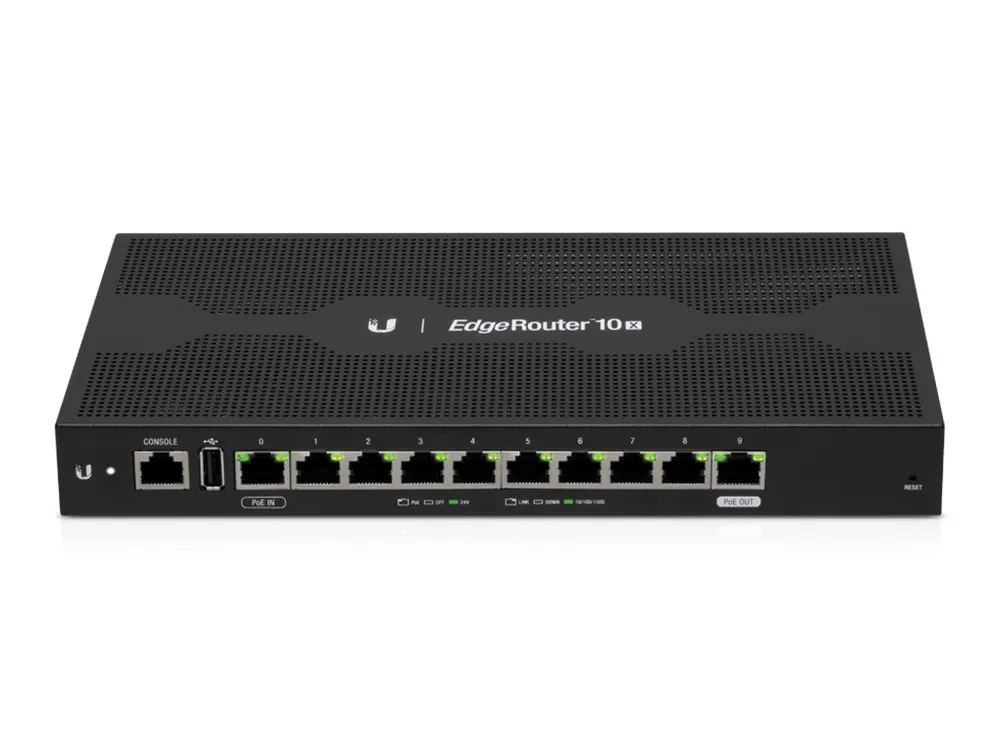 Ubiquiti ER-10X | Router | EdgeMAX EdgeRouter, 10x RJ45 1000Mb/s, 1x PoE Passthrough