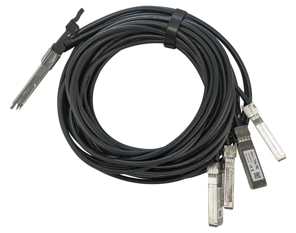 MikroTik Q+BC0003-S+ | Cabo DAC QSFP+ | 40Gb/s do 4x 10Gb/s SFP+, 3m