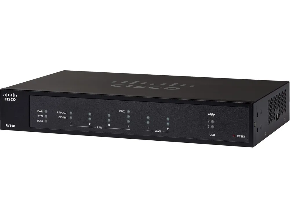 Cisco RV340 | Router | 4x RJ45 1000Mb/s, 2x WAN, 2x USB, VPN - Oficiální partner