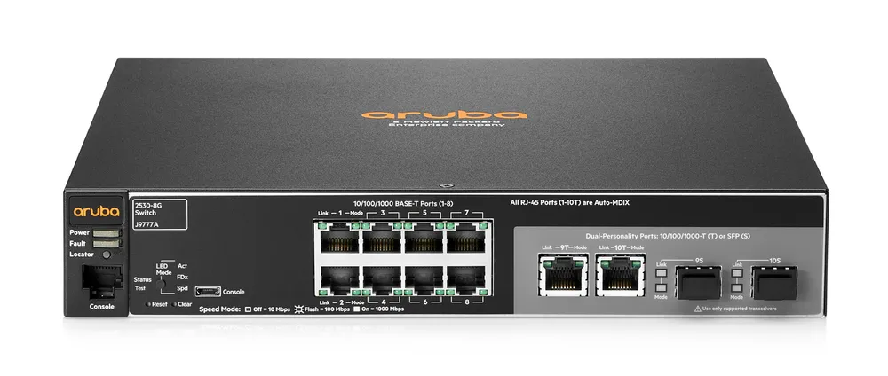 Aruba 2530 8G | Switch | 8x RJ45 1000Mb/s, 2x RJ45/SFP Combo