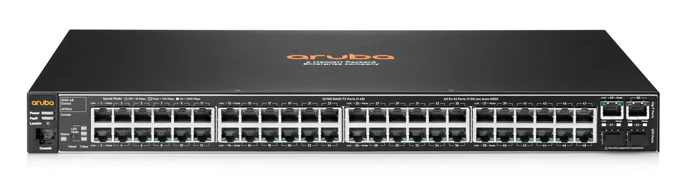 Aruba 2530 48 | Switch | 48x RJ45 100Mb/s, 2x RJ45 1000Mb/s, 2x SFP