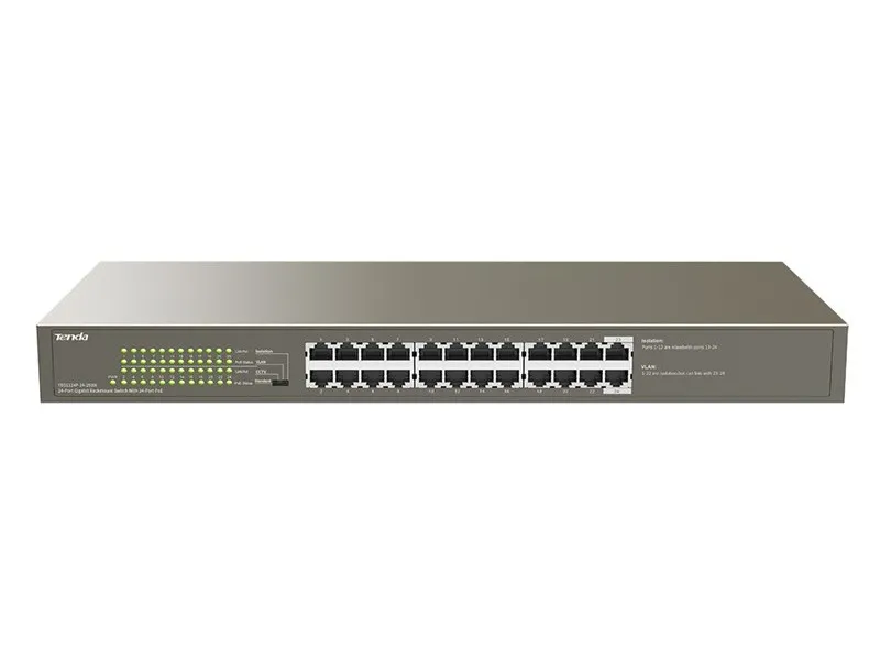 Tenda TEG1124P-24-250W | Switch PoE | 24x RJ45 1000Mb/s, 225W