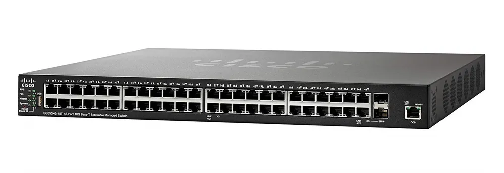 Cisco SG550XG-48T | Switch | 46x 10G RJ45, 2x 10G Combo(RJ45/SFP+), apilable