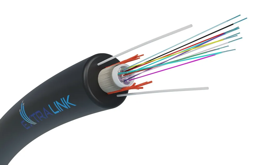 Venkovní optický kabel Unitube 12F |Jednomodový, G.652D, 1,2kN, 5,3mm | Extralink