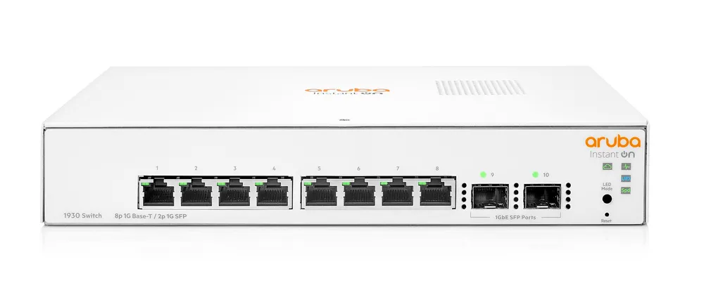 Aruba Instant On 1930 8G 2SFP | Switch | 8x RJ45 1000 Mb/s, 2x SFP