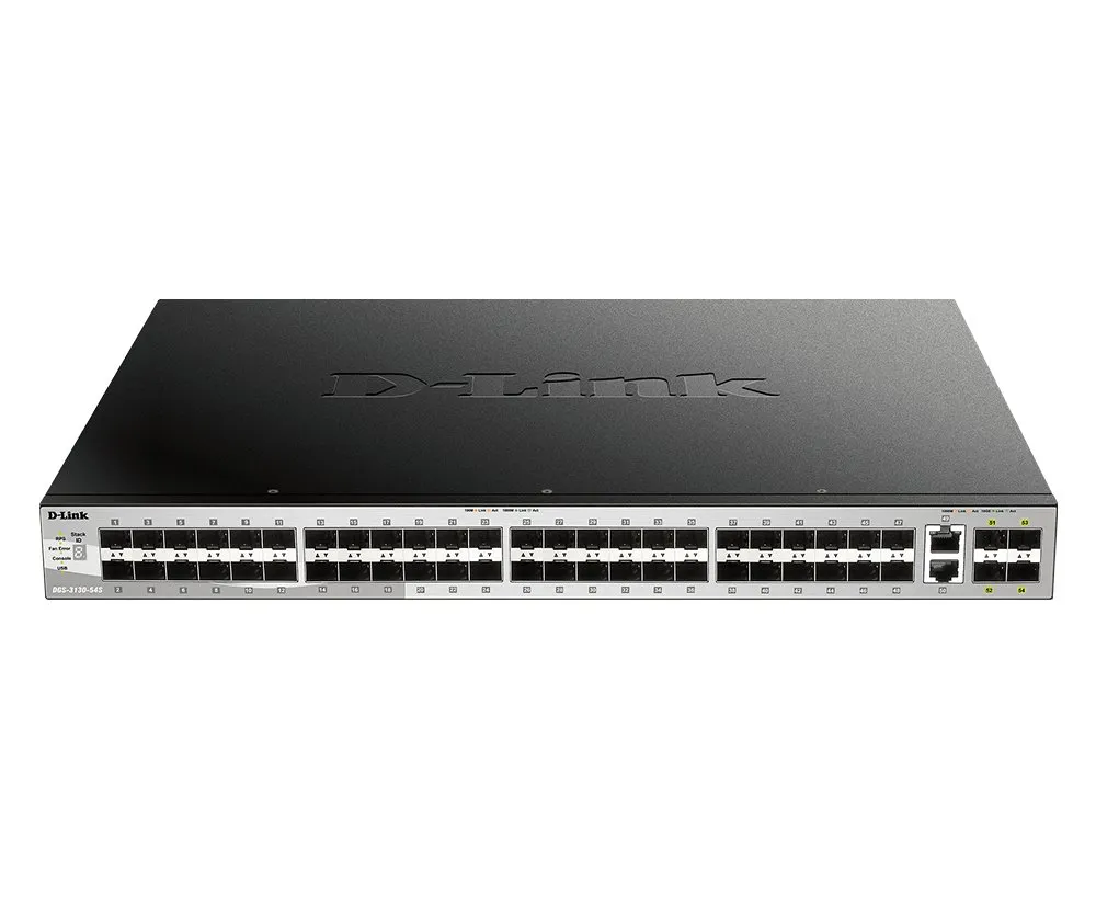 DGS-3130-54S/SI | Switch | 48x SFP, 2x RJ45 10Gb/s, 4x SFP+, L3