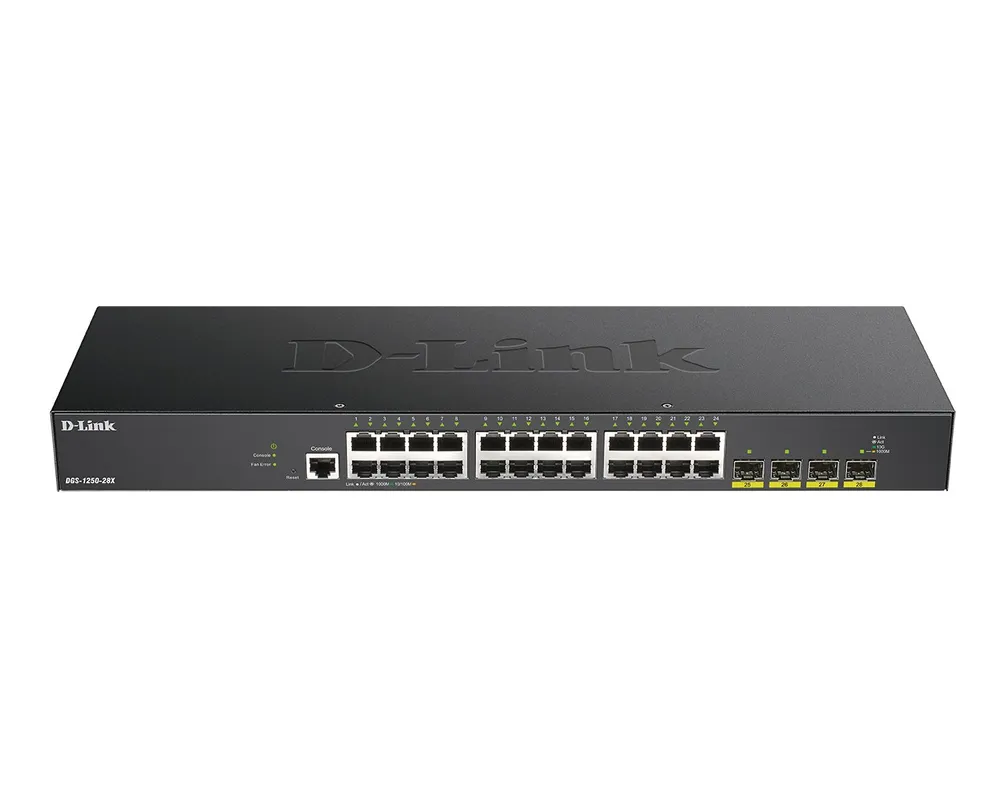 DGS-1250-28X | Switch | 24x RJ45 1000Mb/s, 4x SFP+