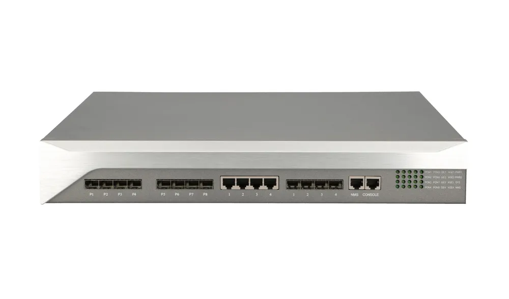 Extralink Predator V2 | OLT | EPON, 1U 19", 8x Gigabit PON, 4x Gigabit Uplink, 4x SFP+
