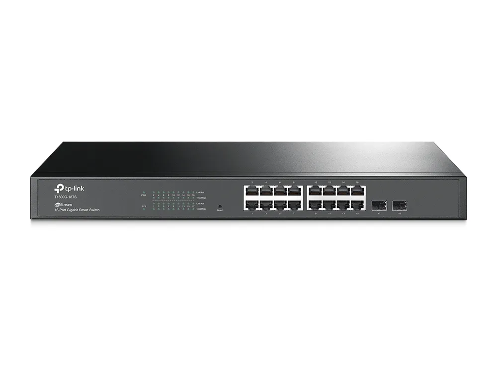 TP-Link T1600G-18TS (TL-SG2216) | Schalter | 16x RJ45 1000Mb/s, 2x SFP, verwaltet